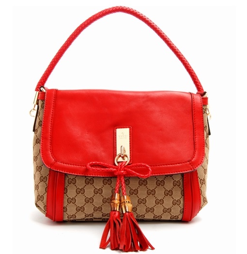Authentic Gucci Bella Orignal GG Shoulder Bag 282301 Red